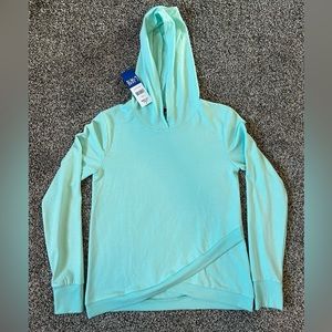 Girls Eddie Bauer aqua hoodie sweatshirt NWT